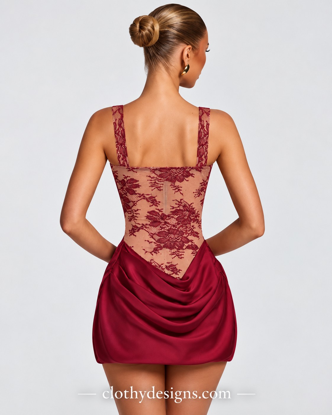 Lace Patchwork Corset Mini Dress – Ruched Sleeveless Bodycon Party & Summer Dress